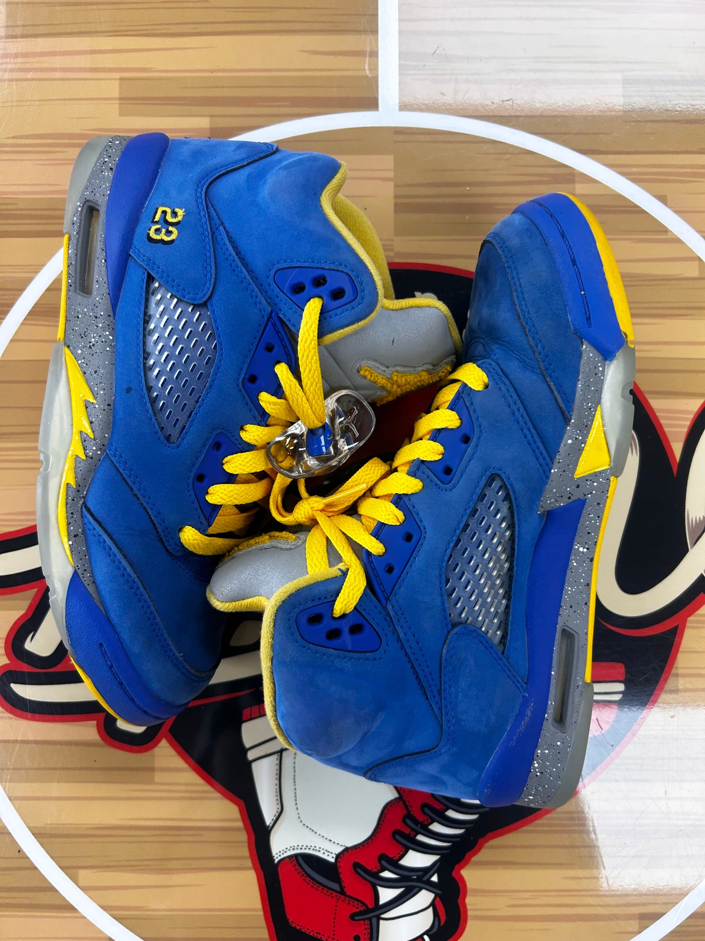 USED Air Jordan 5 'Laney JSP Royal Blue Yellow