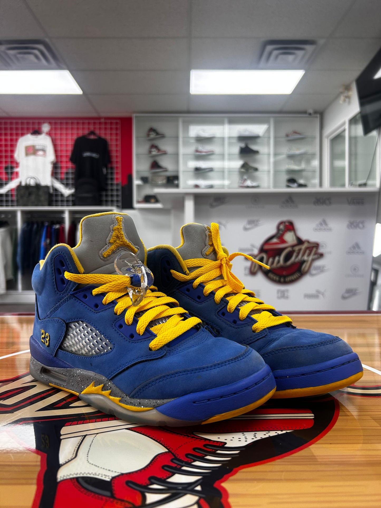 USED Air Jordan 5 'Laney JSP Royal Blue Yellow