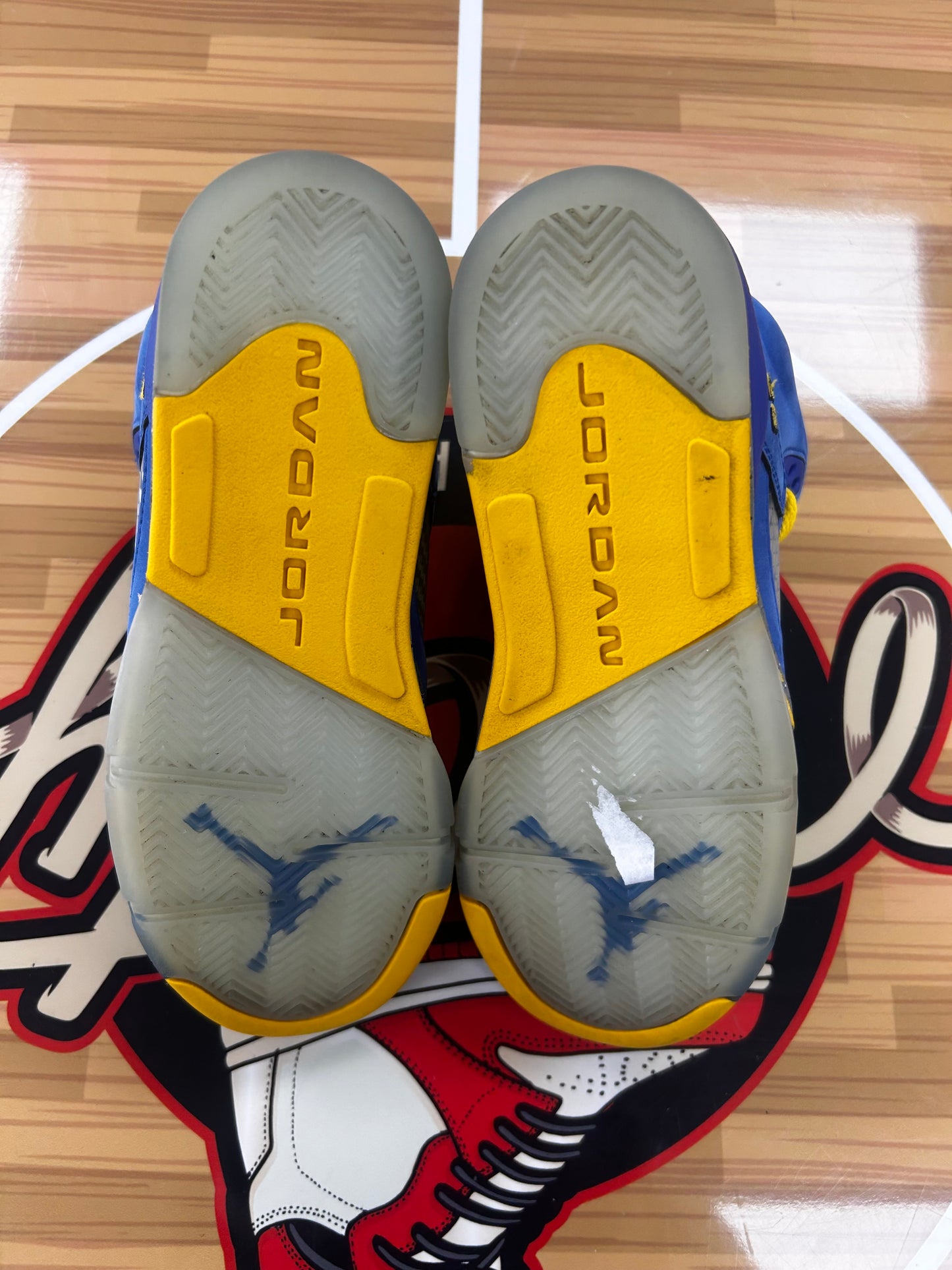 USED Air Jordan 5 'Laney JSP Royal Blue Yellow