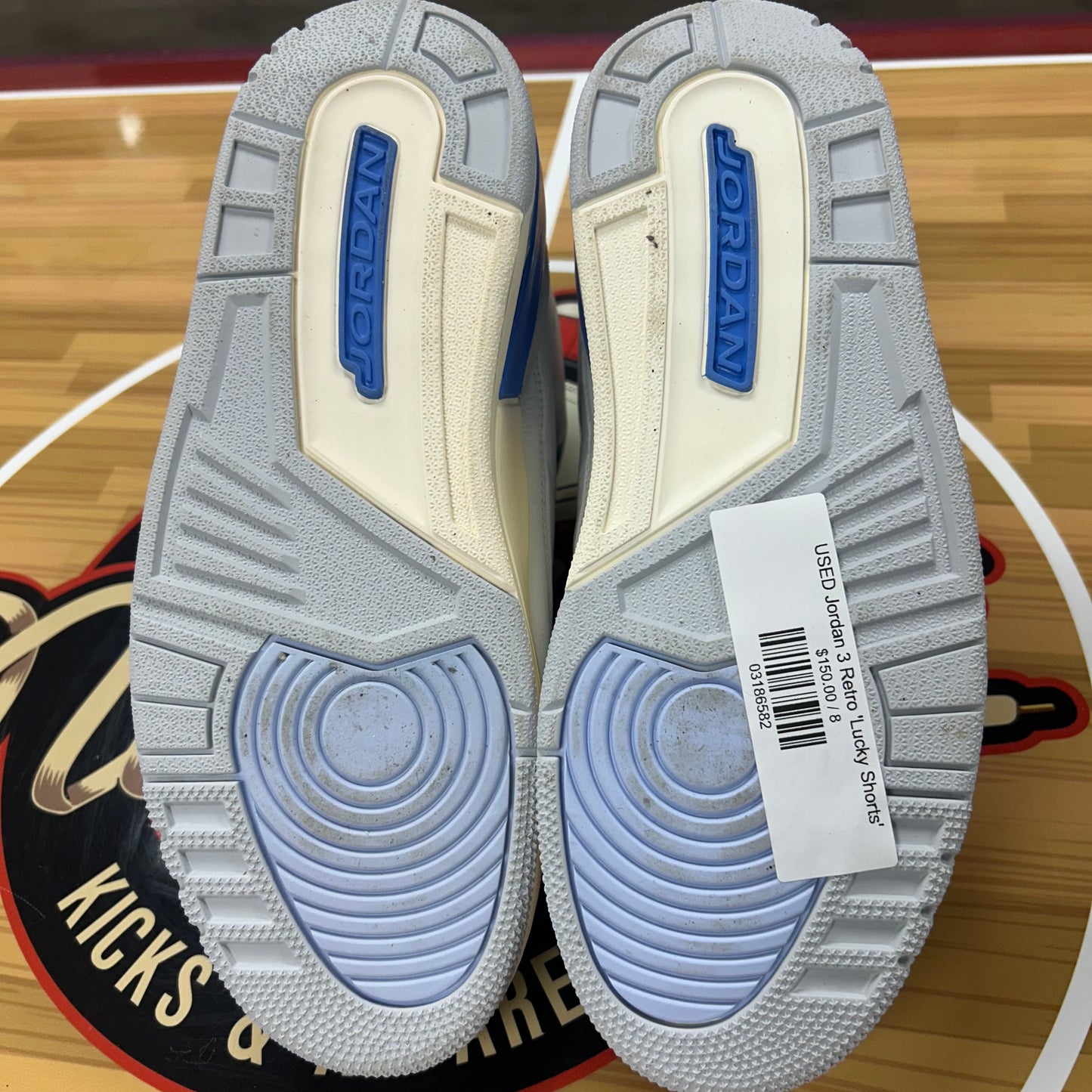 USED Jordan 3 Retro 'Lucky Shorts'