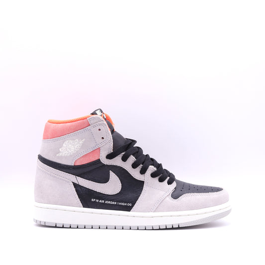 Jordan 1 High Neutral Grey Hyper Crimson